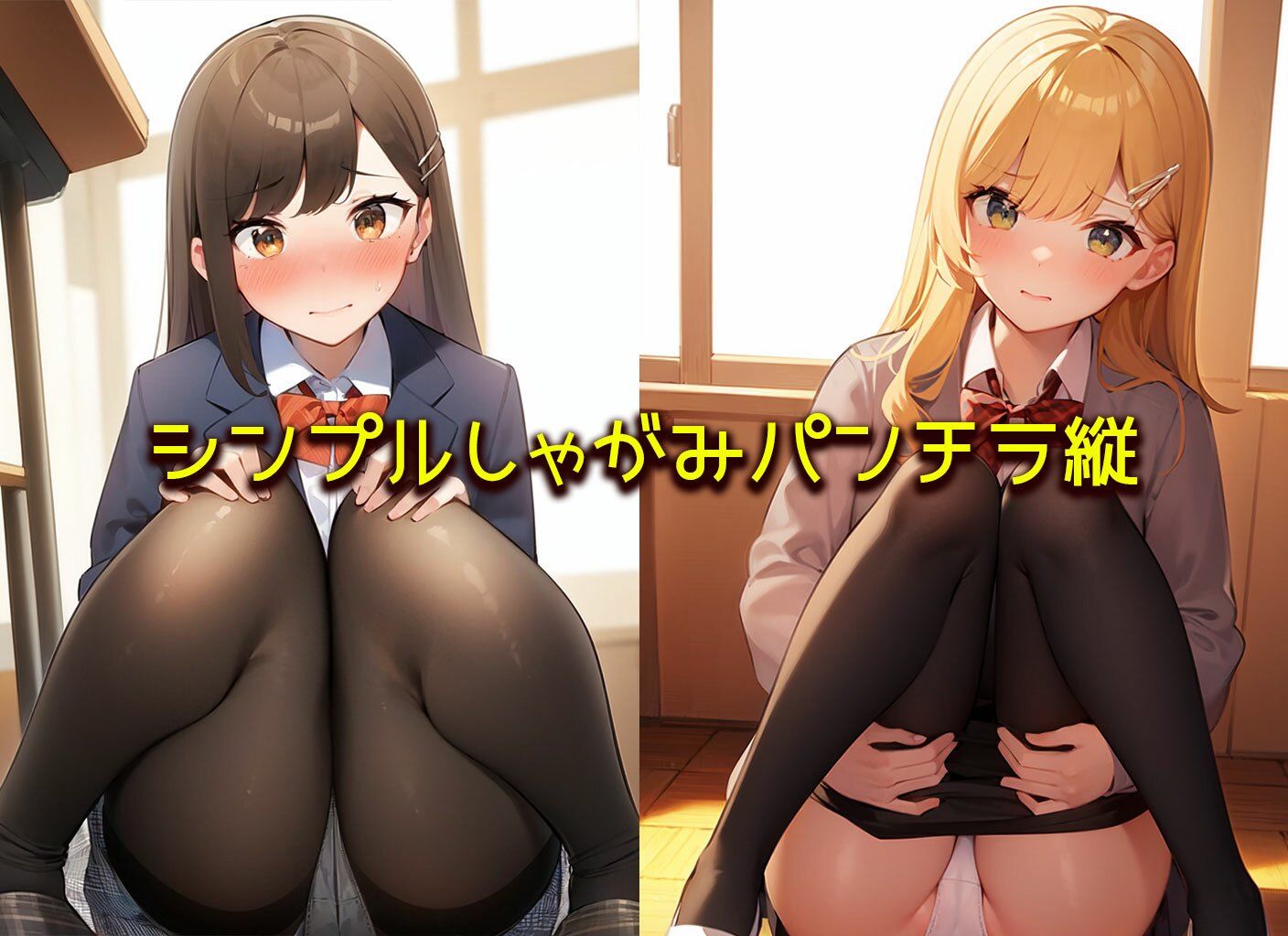 【制服女子のパンスト】黒ストッキングパンチラマニアコレクション5