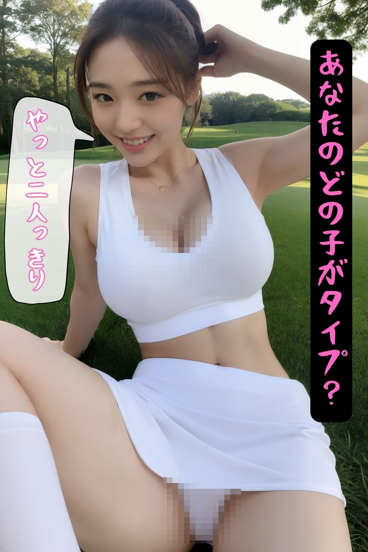 ゴルフ場でパンチラ あなたの好みのタイプは？ パンチラ編3