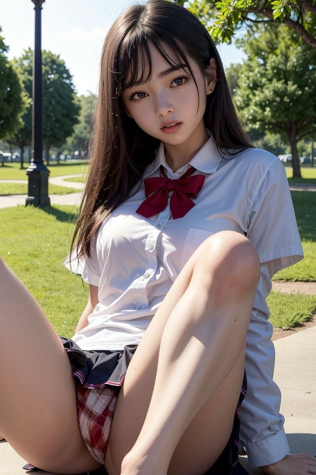 公園露出少女7