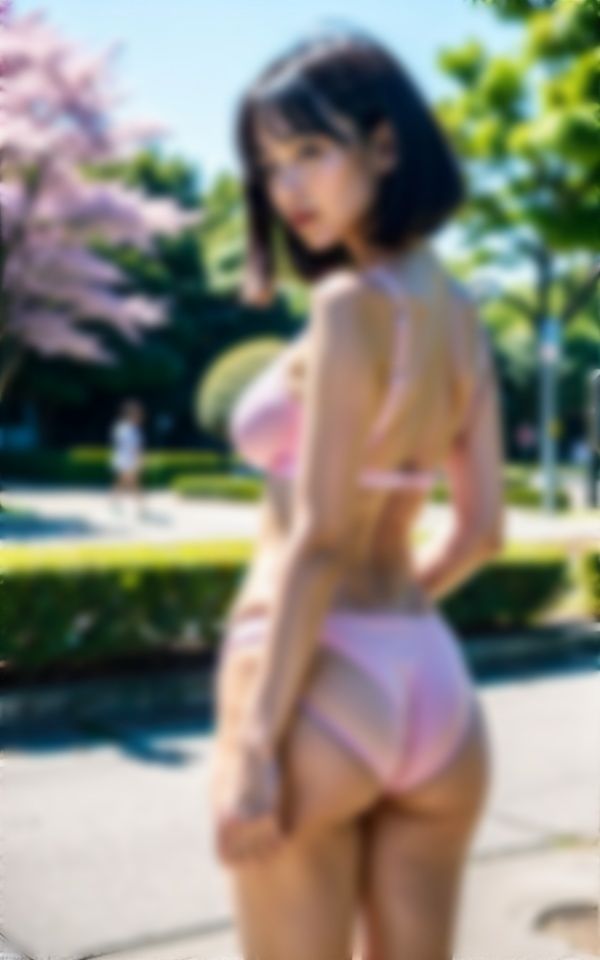 横浜の公園で露出する痴女！サッカー部のマネージャーがピンクの下着で・・・2