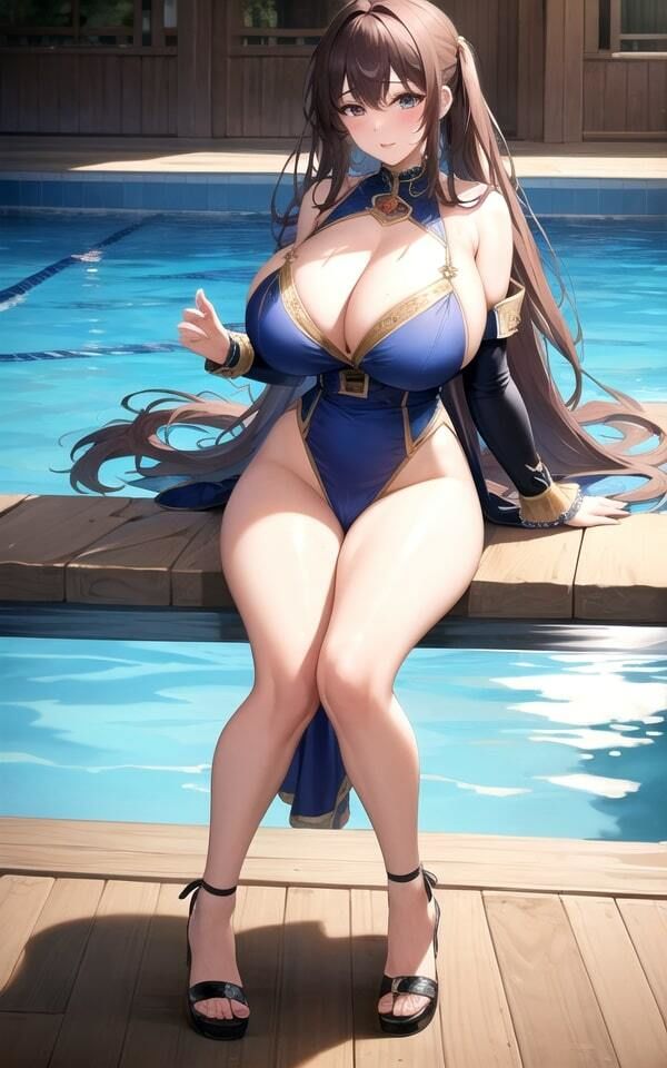 爆乳水着美女のプールでエッチな高額裏アルバイト1