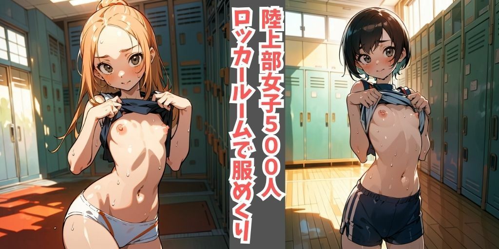 美少女すぎる陸上部JK女子がロッカールームで…服をめくっておっぱいを披露！1