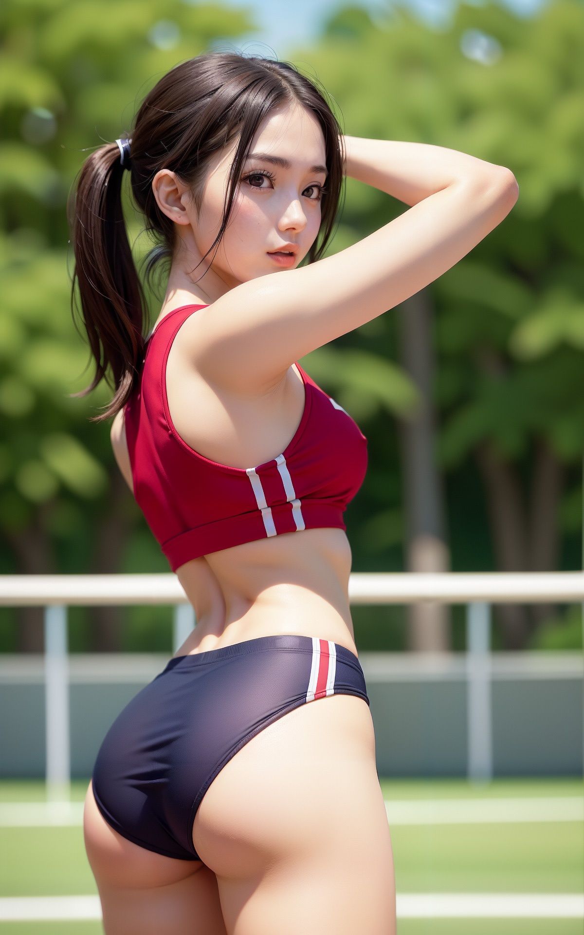 陸上女子の健康的肉体美を激写してみた！ AI生成ヌードグラビアCG集9