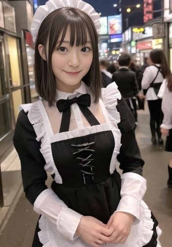 AI 日本モード 画像シリーズ 秋葉原 メイドファッション 編5