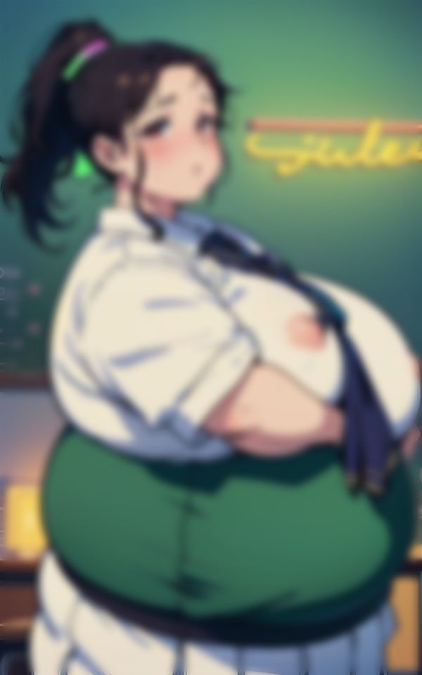 デブの制服JK！はち切れそうなデカ尻と爆乳で男子生徒の注目に・・・ヤリマンだった2