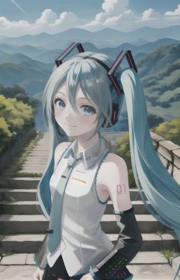 初音〇クとお外でハメ撮り1