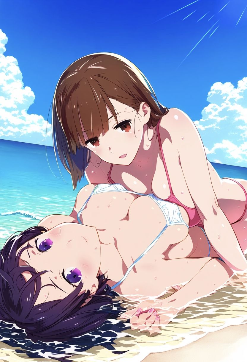 百合の美女たちが全寮制の女学園でラブラブ・甘々生活するイラスト集500枚（キス・体育・お風呂・貝合せ・手マン・クンニ・セックス）9