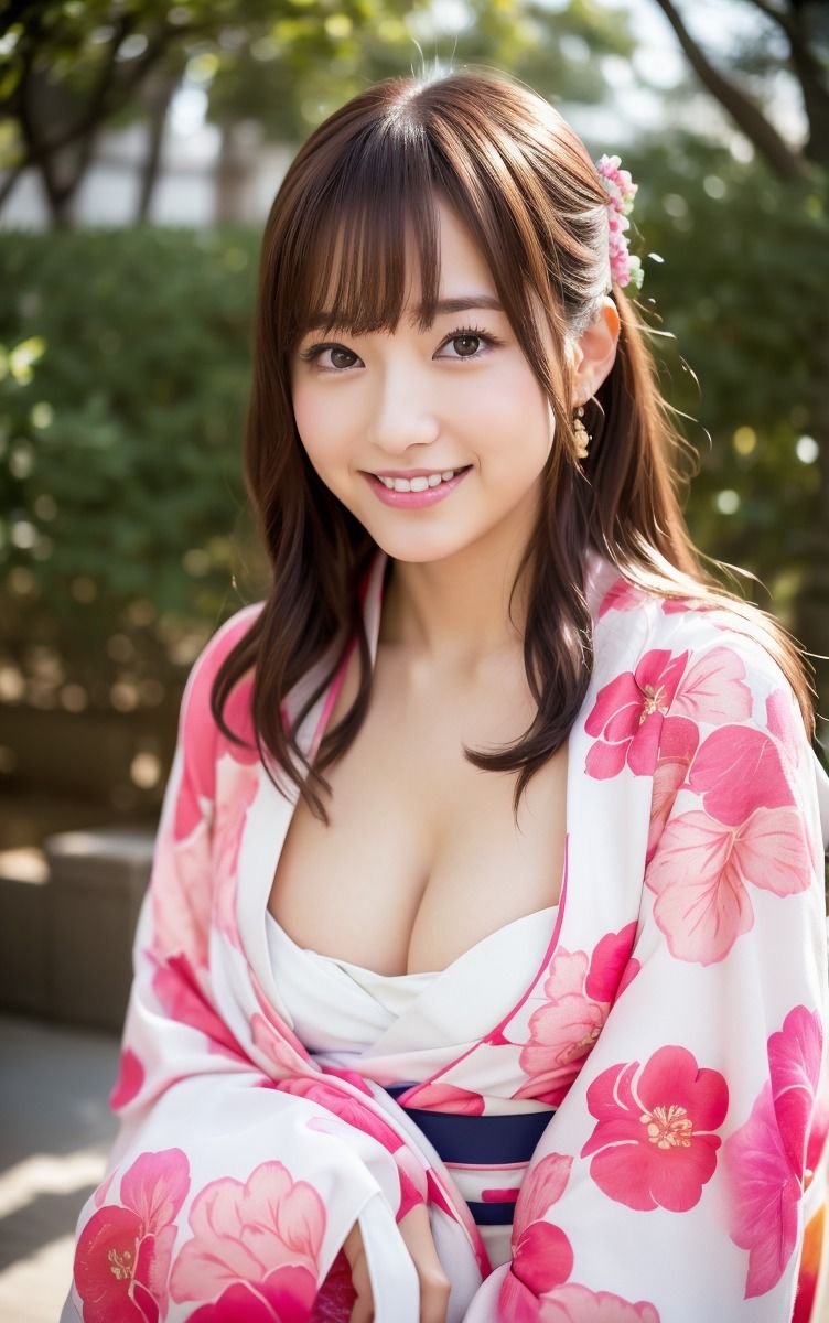 着物からはみでる巨乳1