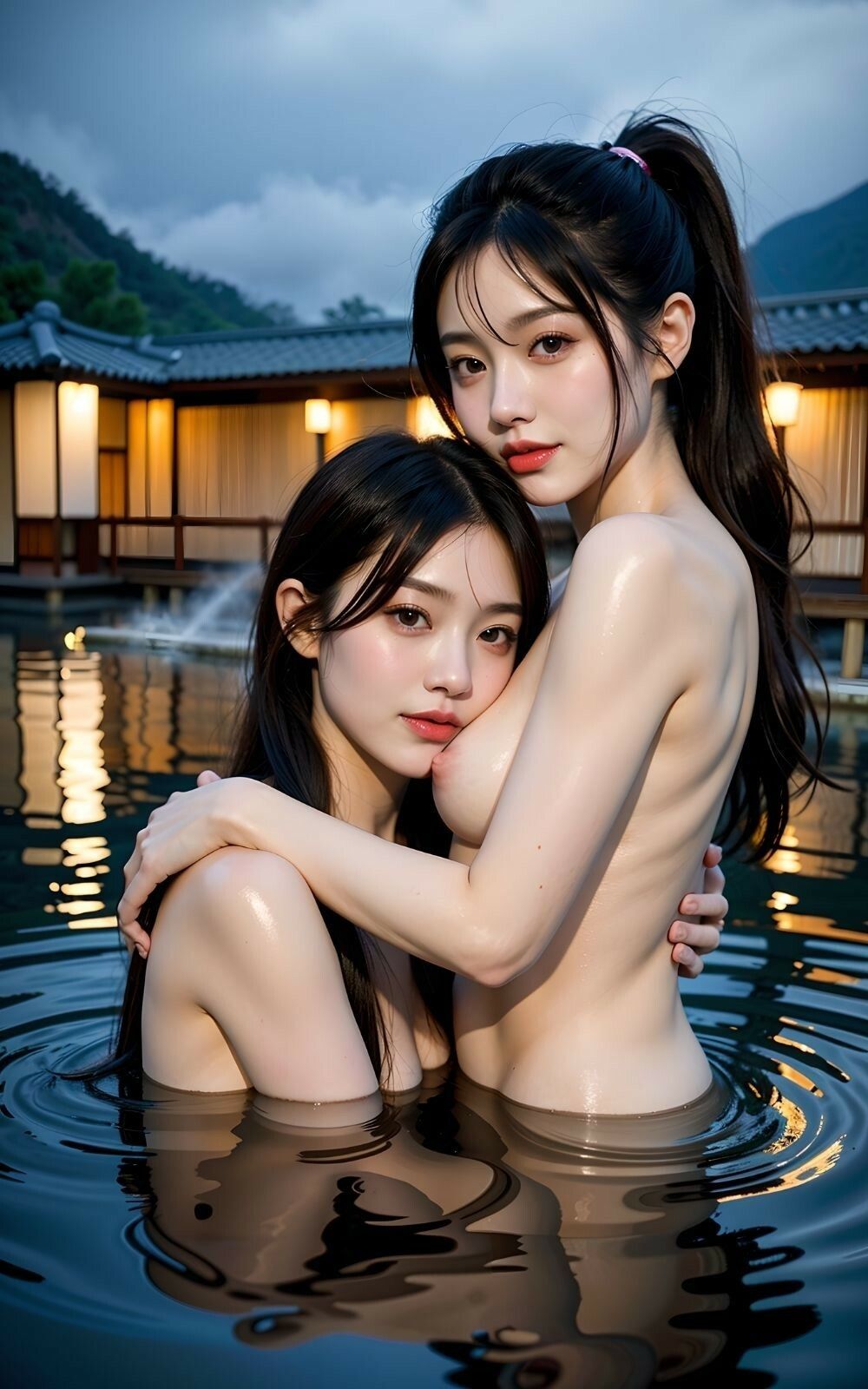 美女が温泉でイチャイチャ＜ソフト百合ヌード写真集＞9