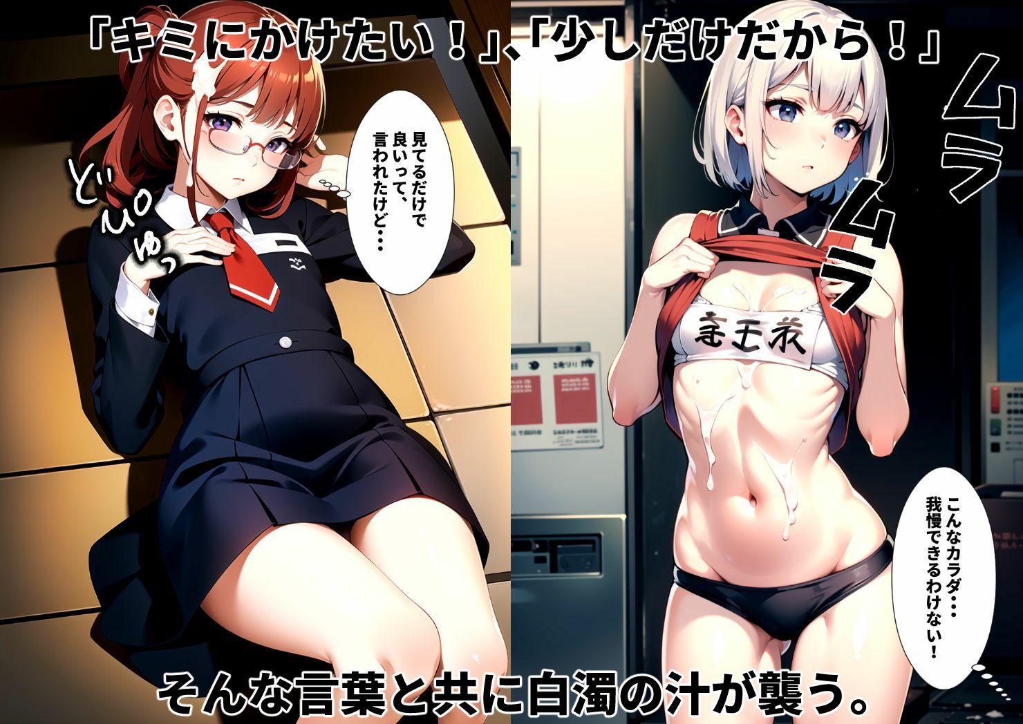 貧乳JKにぶっかけて反応を楽しんでみた3