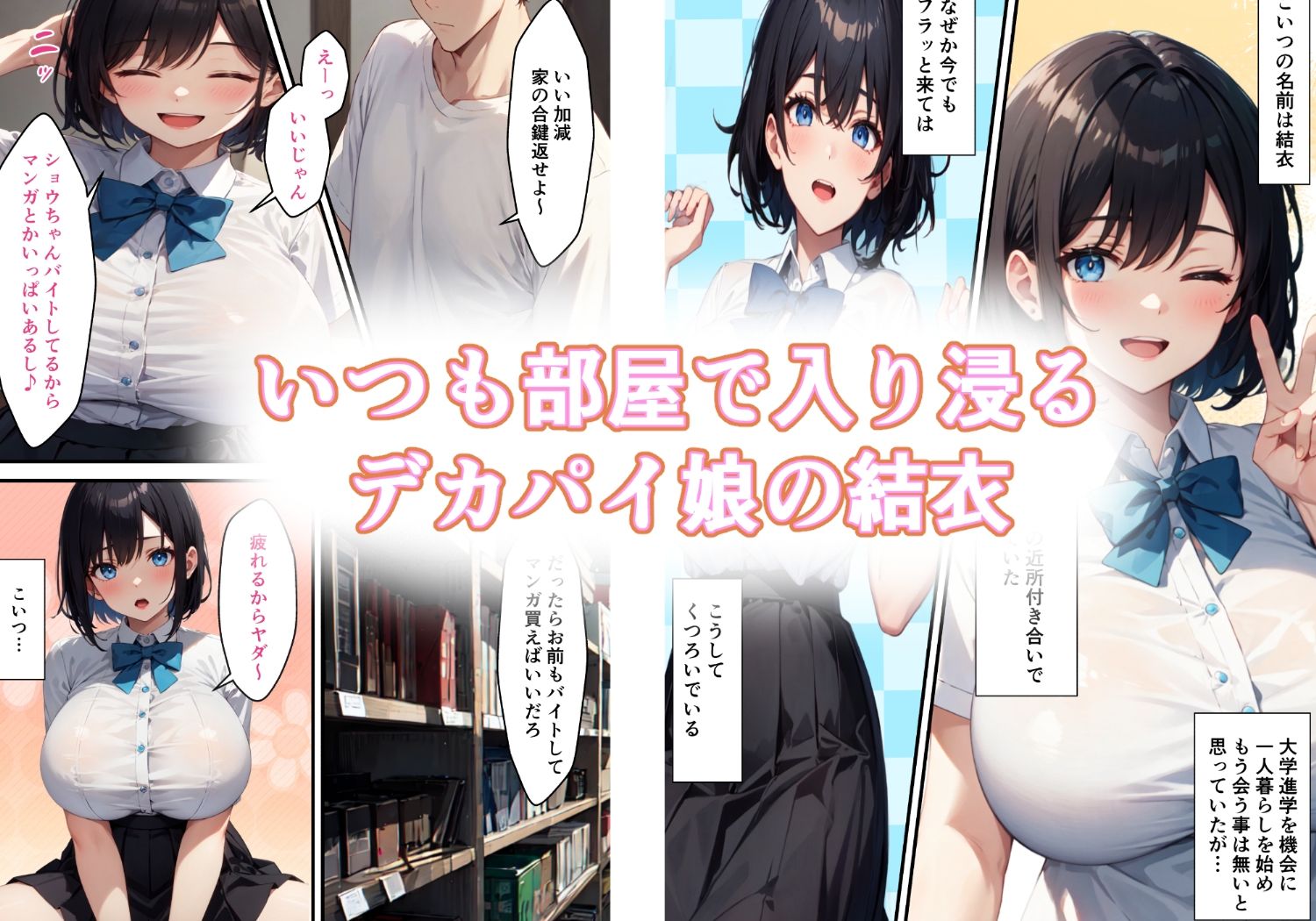 部屋に入り浸るデカ乳娘とHする話1