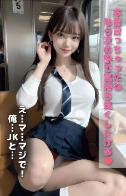 電車で誘惑してくる痴女女子校生1