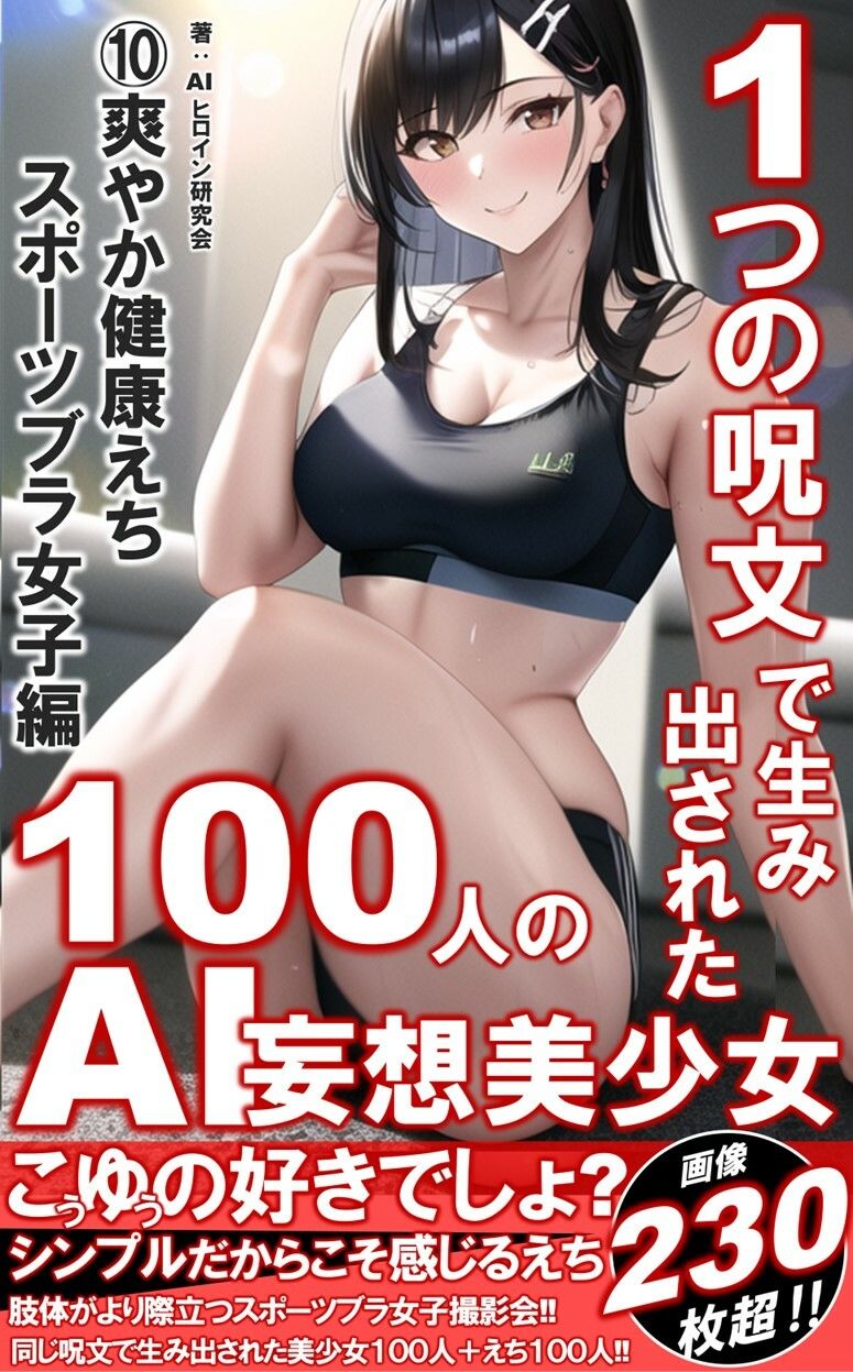 1つの呪文で生み出された100人のAI妄想美少女-10【さわやかえち？スポーツブラ女子編】1