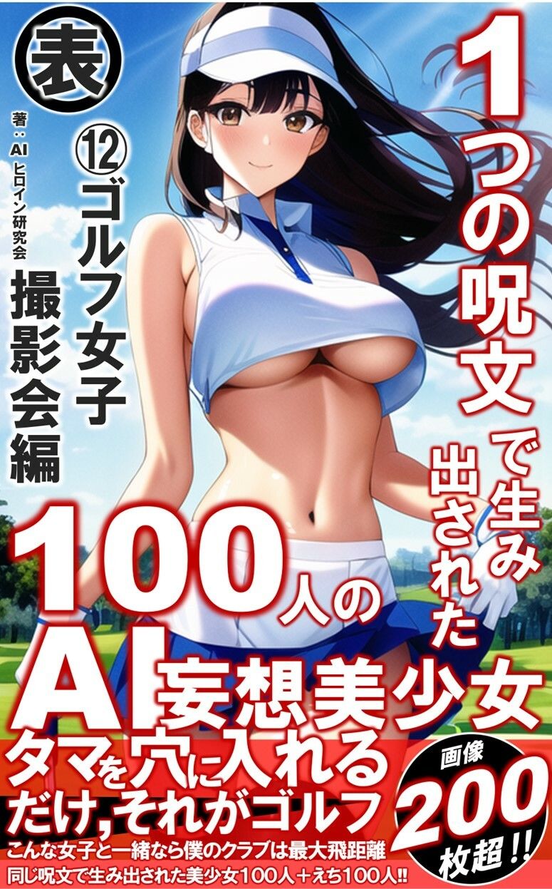 1つの呪文で生み出された100人のAI妄想美少女-12【表:ゴルフ女子撮影会編】1