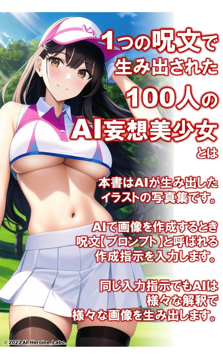 1つの呪文で生み出された100人のAI妄想美少女-12【表:ゴルフ女子撮影会編】2