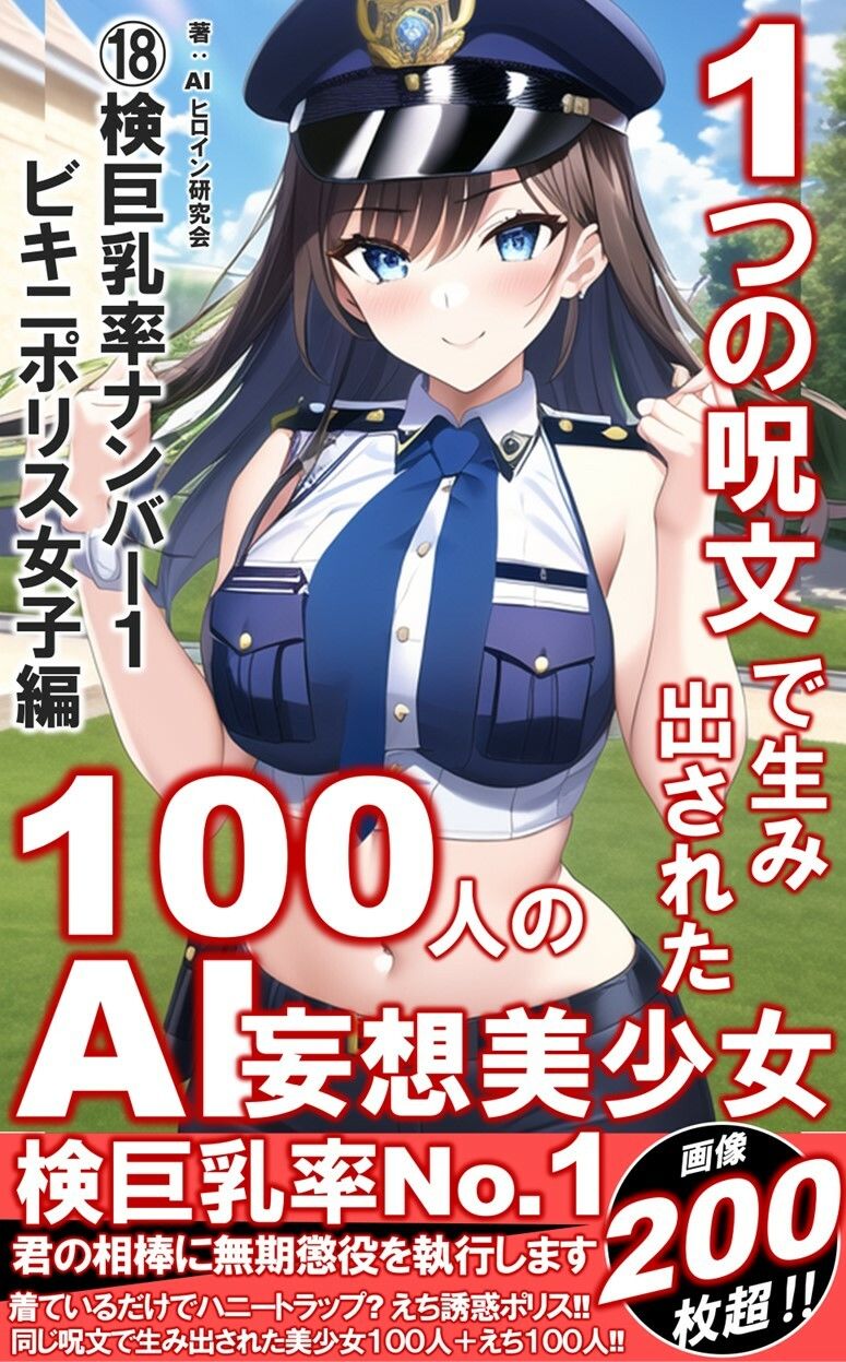 1つの呪文で生み出された100人のAI妄想美少女-18【検巨乳率No.1！ビキニポリス女子】1