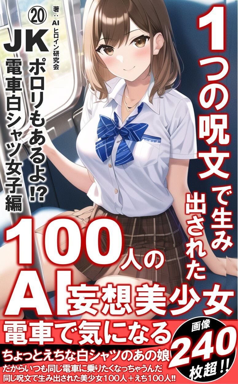 1つの呪文で生み出された100人のAI妄想美少女-20【電車で気になるJK白シャツ女子編】1