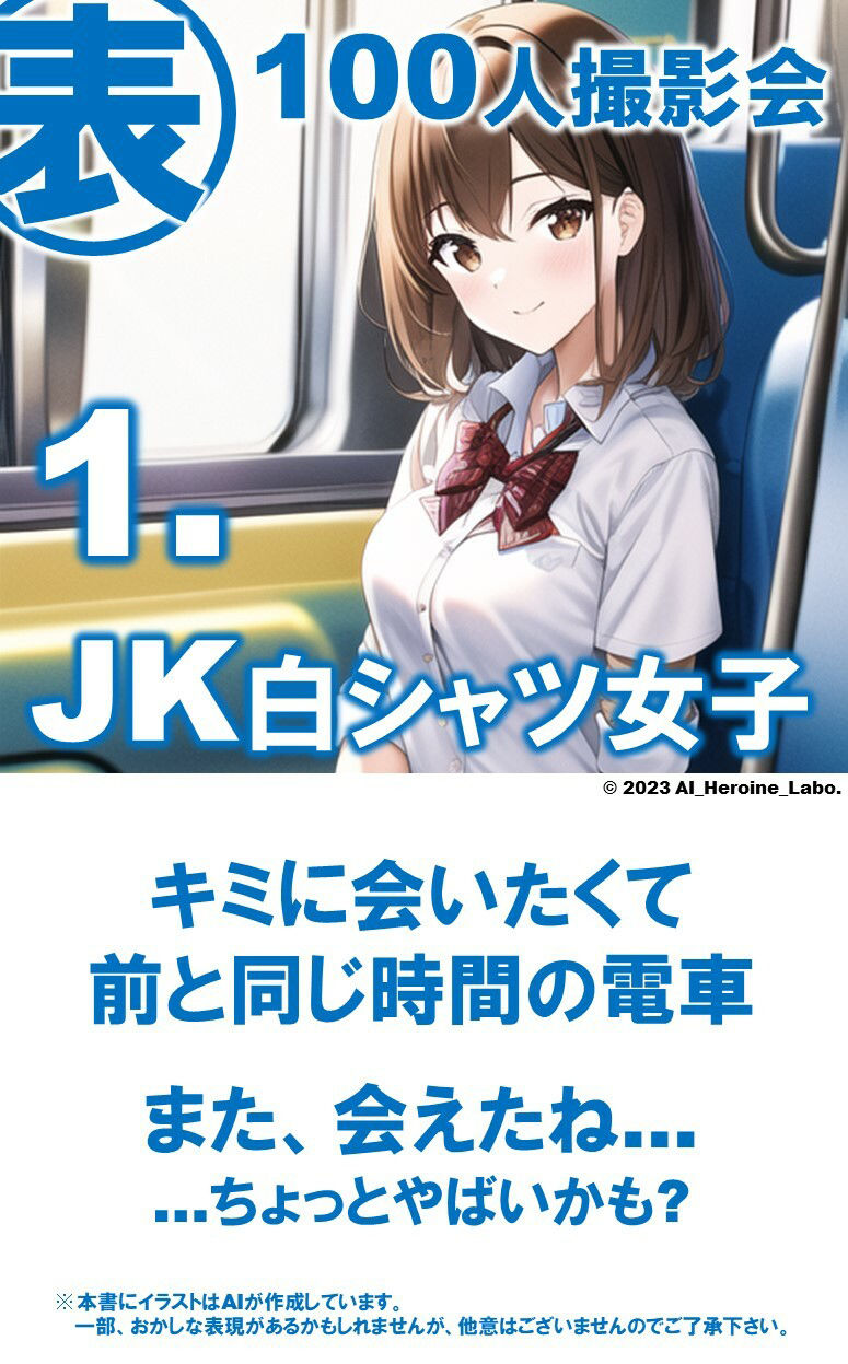 1つの呪文で生み出された100人のAI妄想美少女-20【電車で気になるJK白シャツ女子編】4