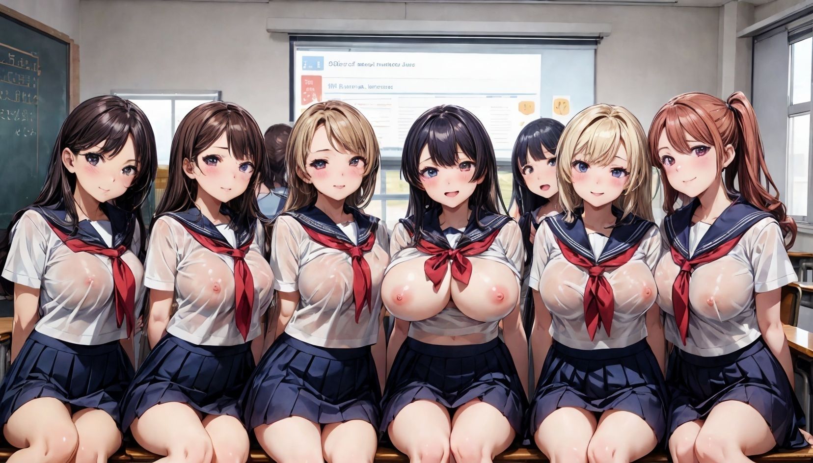 乳出しハーレム学園3