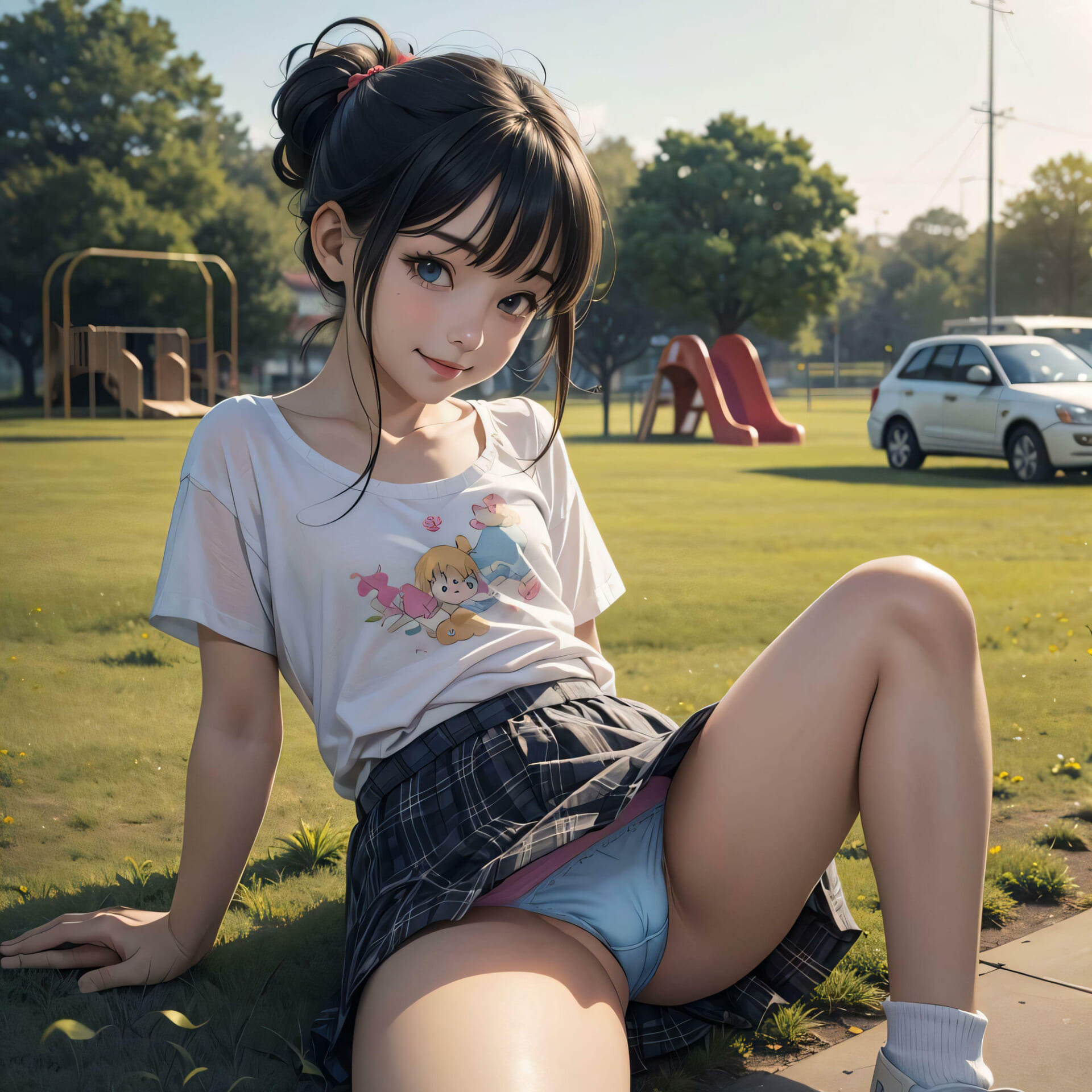 公園に行けば綿パンツ見せてくれる少女がいっぱいいる2