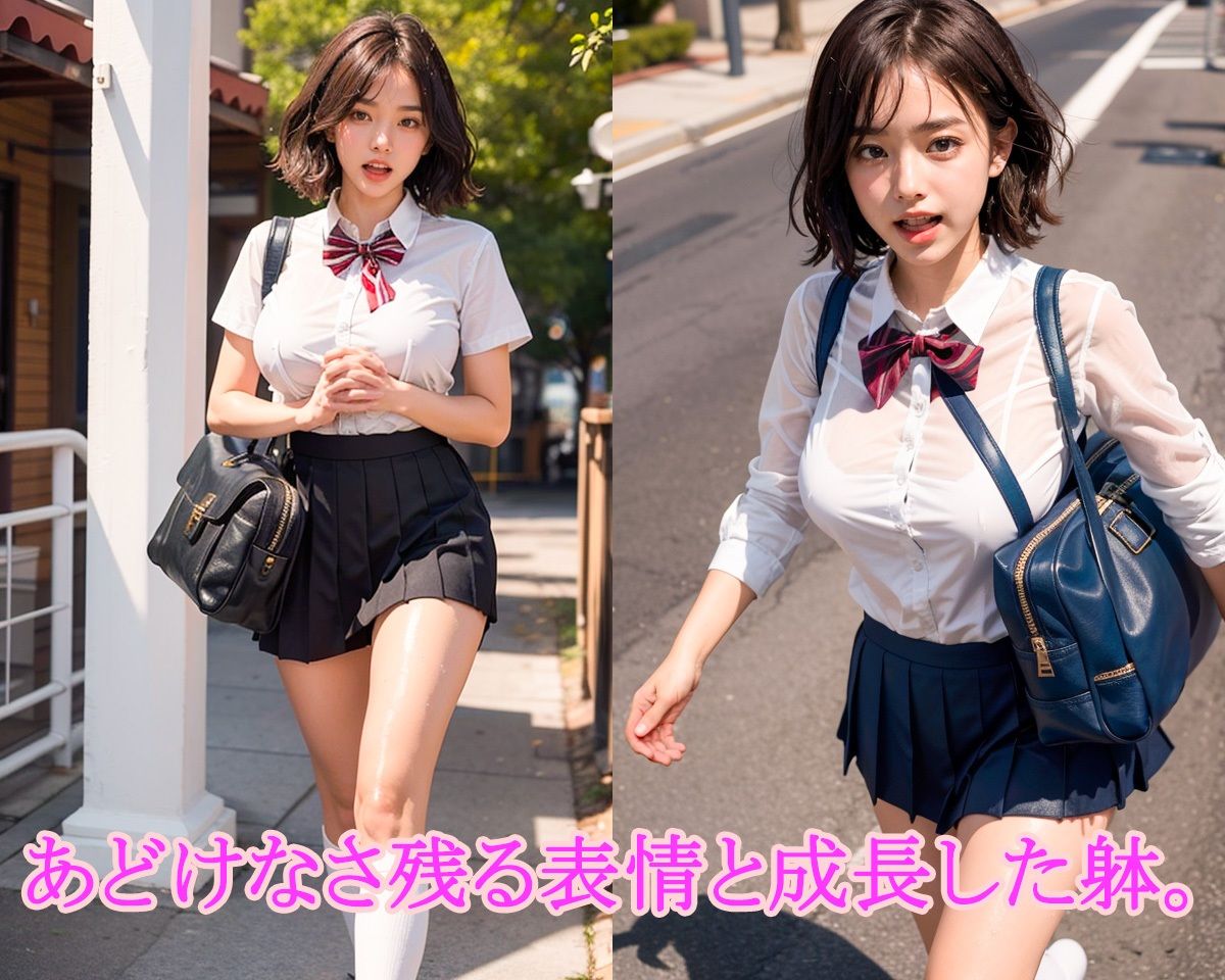 女子校生制服コレクションショートヘアフェラおっぱいちょい増し3