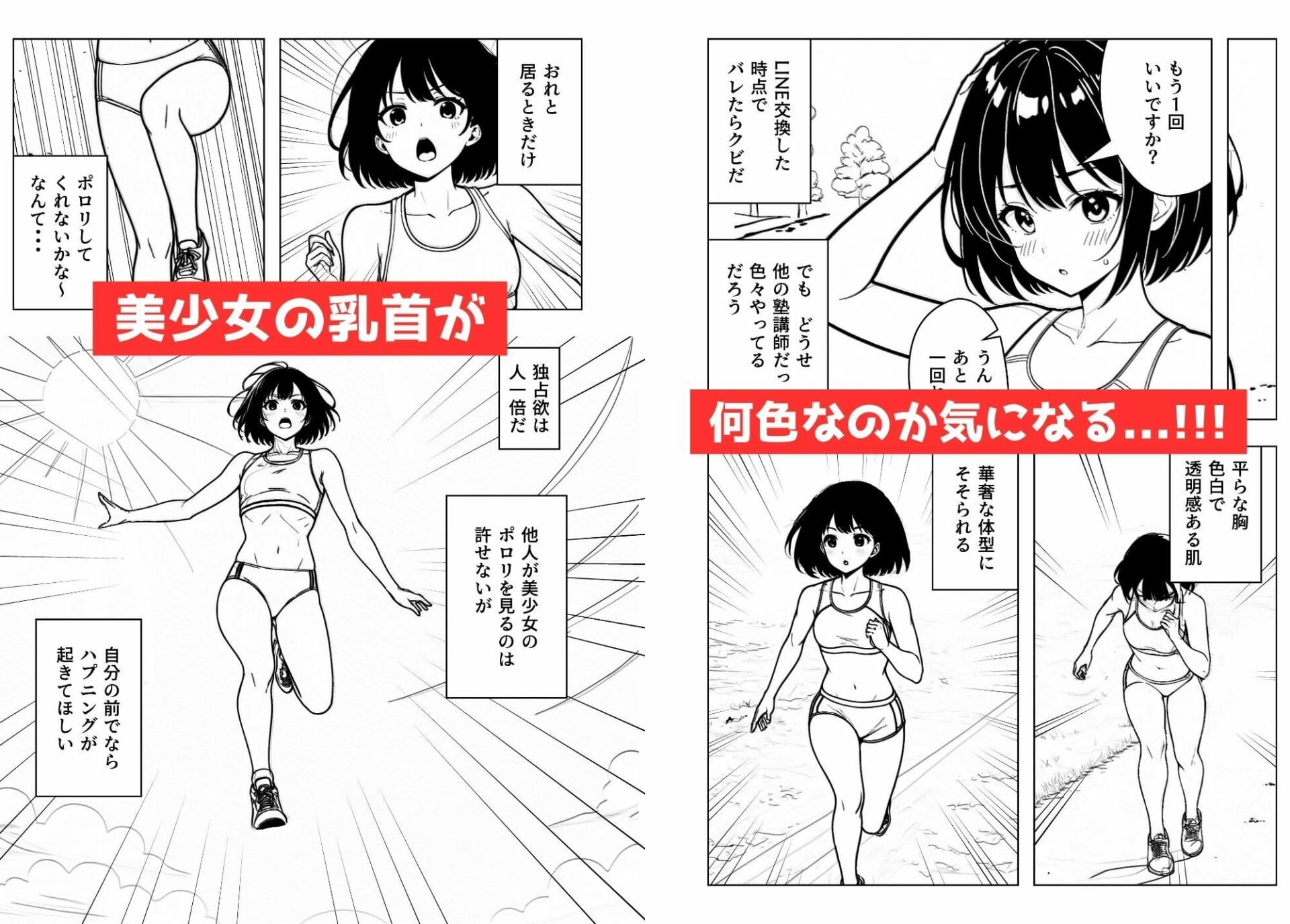 陸上JKの乳首の色が見たい！無理やり貧乳吸い＆顔舐め唾液まみれ1