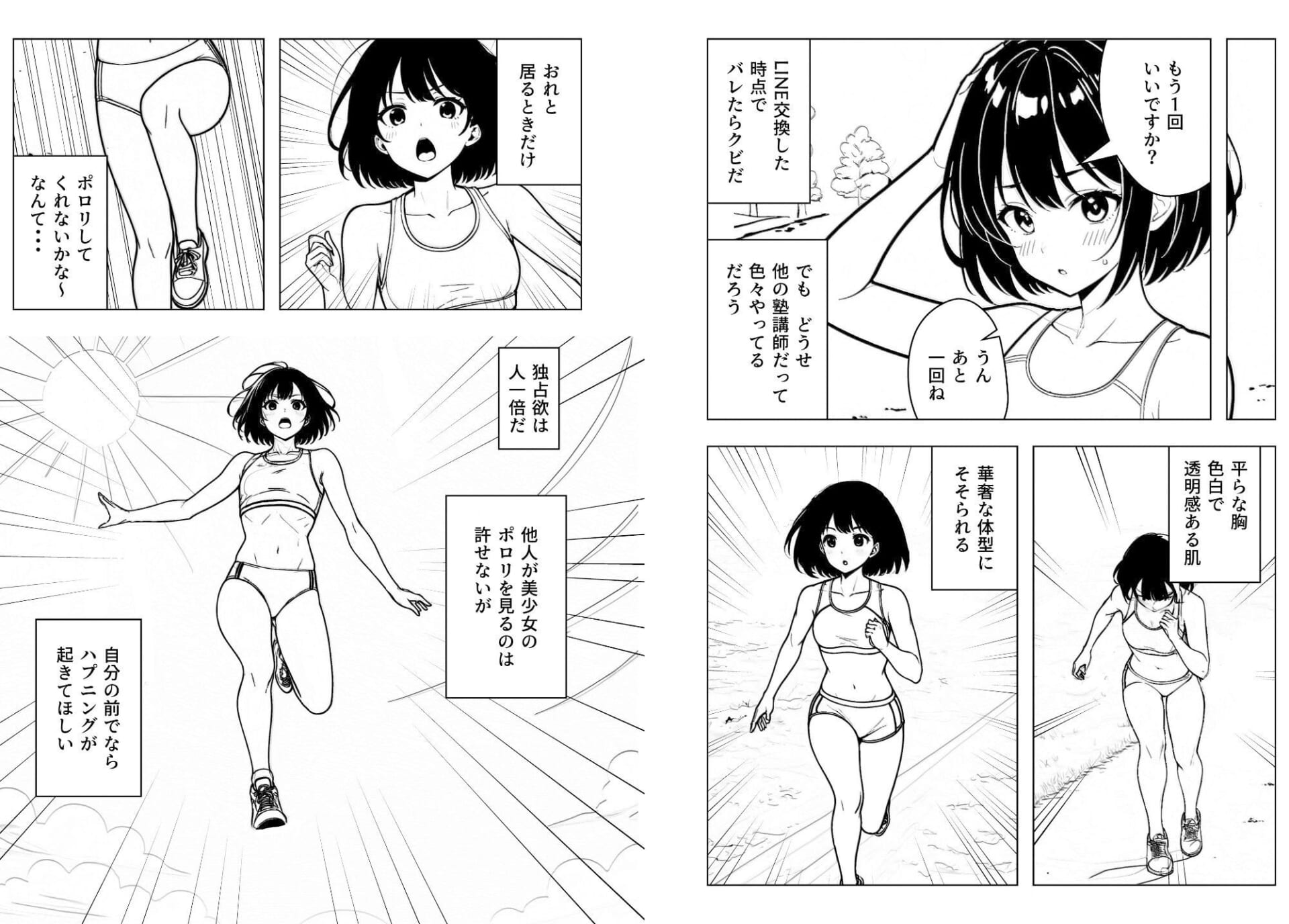 陸上JKの乳首の色が見たい！無理やり貧乳吸い＆顔舐め唾液まみれ10