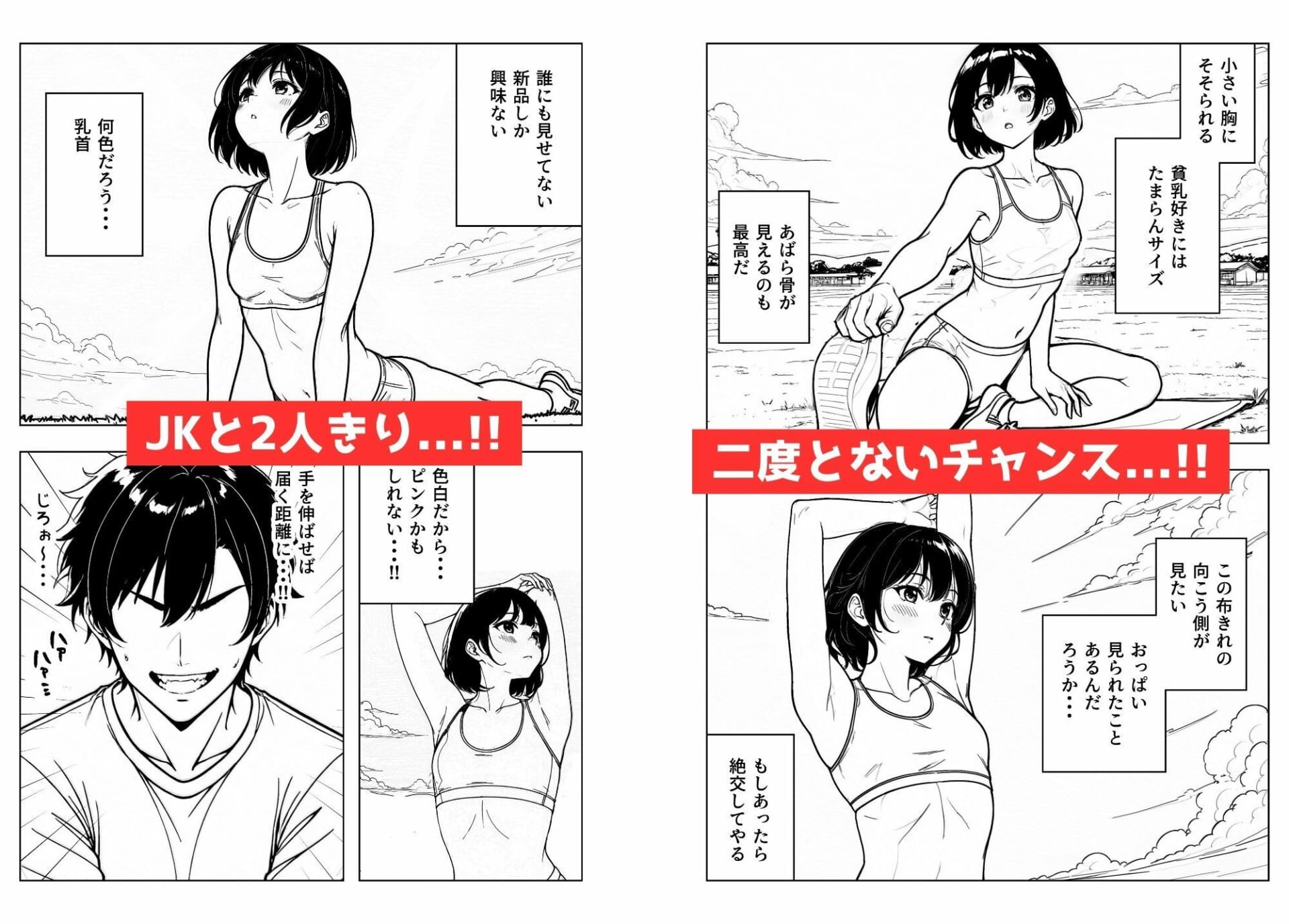 陸上JKの乳首の色が見たい！無理やり貧乳吸い＆顔舐め唾液まみれ2