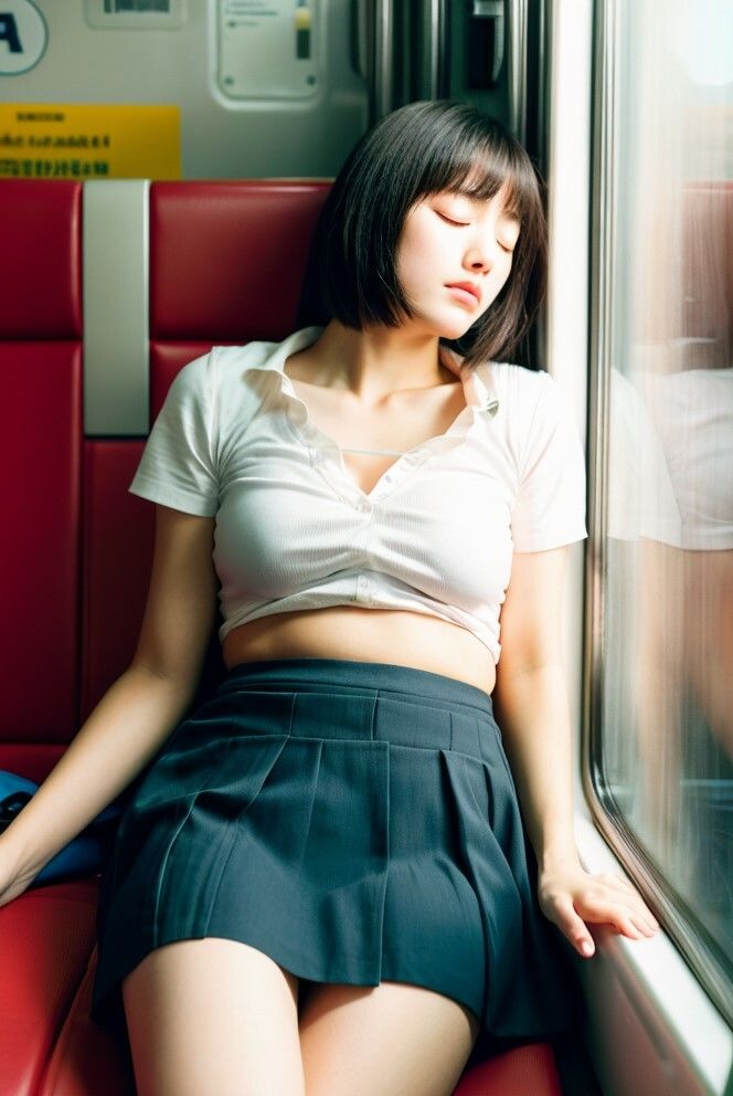 電車で盗撮！お嬢様女子大生の居眠り姿2