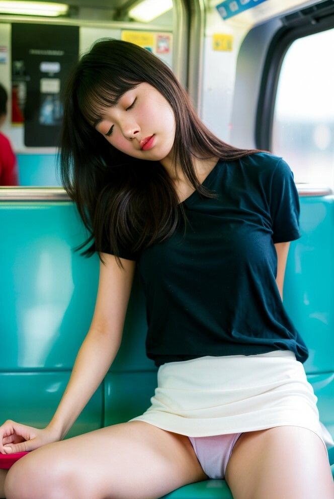 電車で盗撮！お嬢様女子大生の居眠り姿4