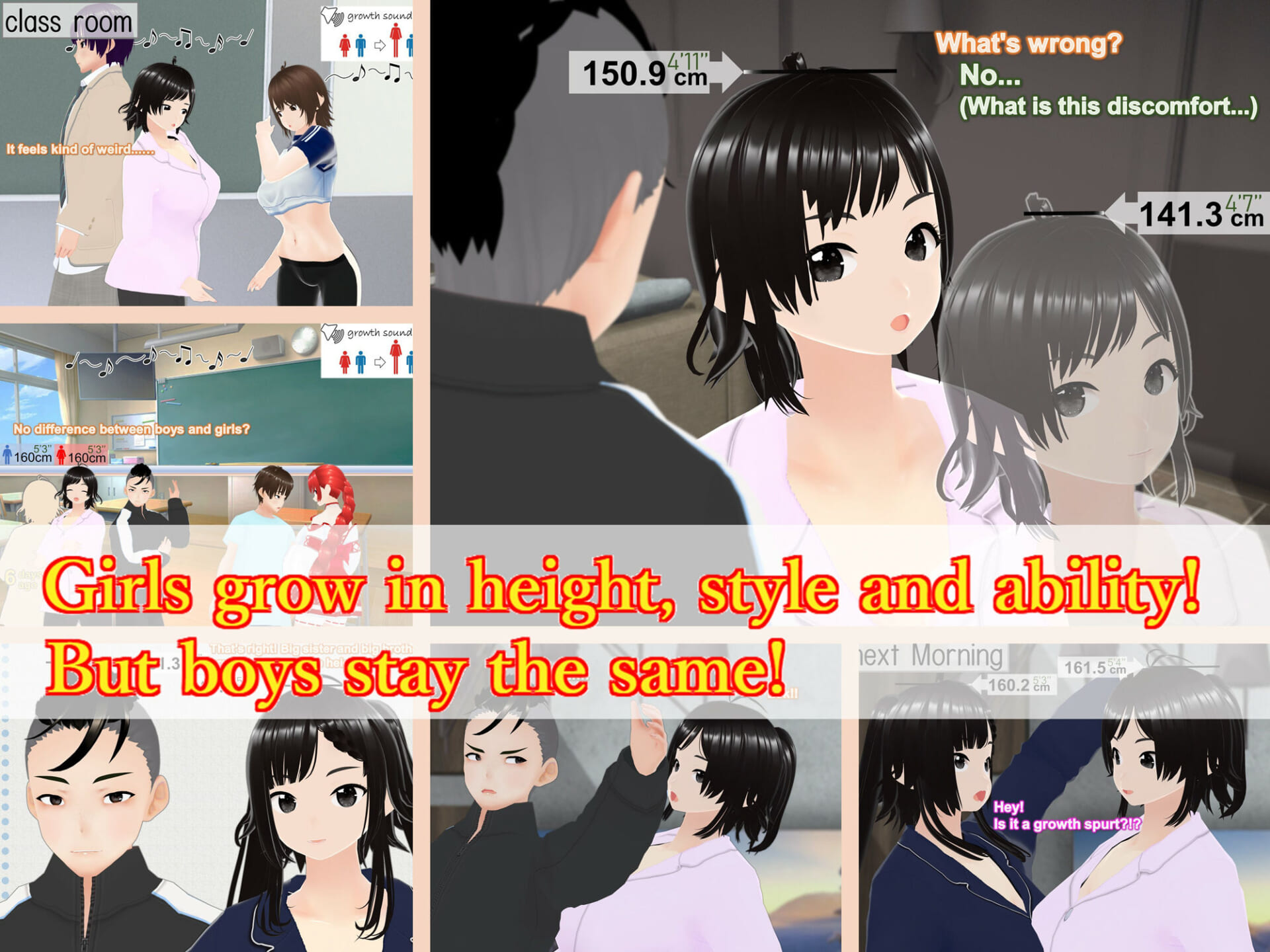 Outgrowing only girls， Overtake boys， Growth sound. Sisters’ Ascent Arc1