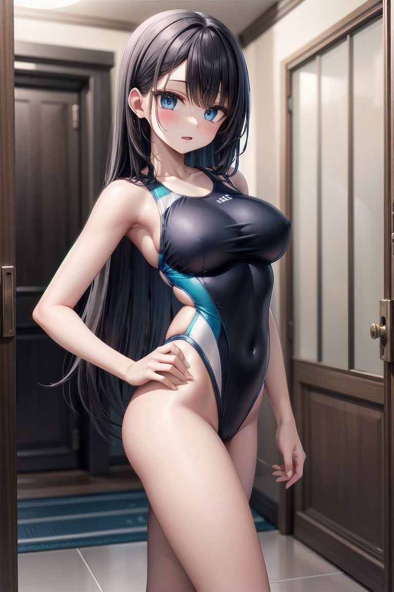 【R-15】長髪競泳水着少女CG集1