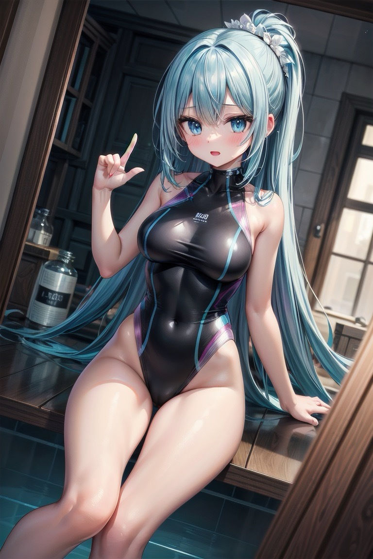 【R-15】長髪競泳水着少女CG集3