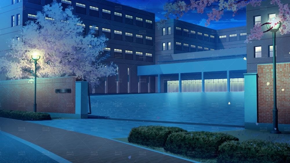 みにくる動く背景CG素材集『桜舞う学園』part013