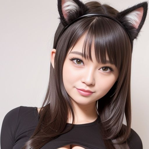 猫耳カチューシャの美女達（セリフなし AI画像集）1