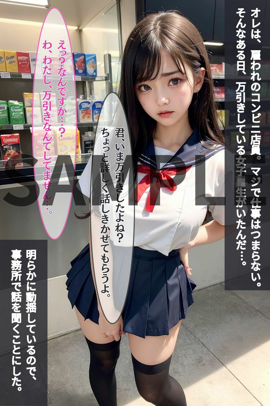 【巨乳JKわからせNTR】万引きした女子校生（彼氏持ち）の弱みを握って無理やり寝取った結果びっくりするほど快楽堕ちした2