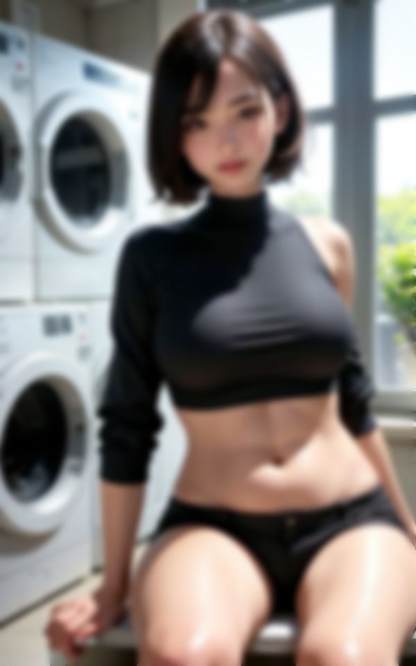 エッチなお姉さんがコインランドリーで他のお客さんを色仕掛け6