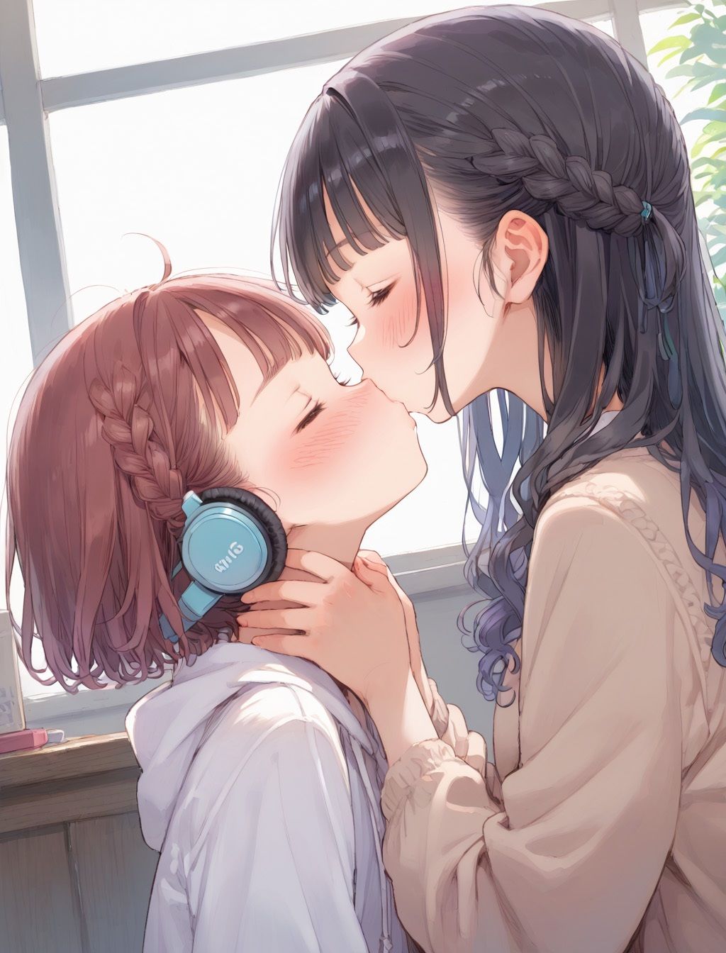 キスする二人2