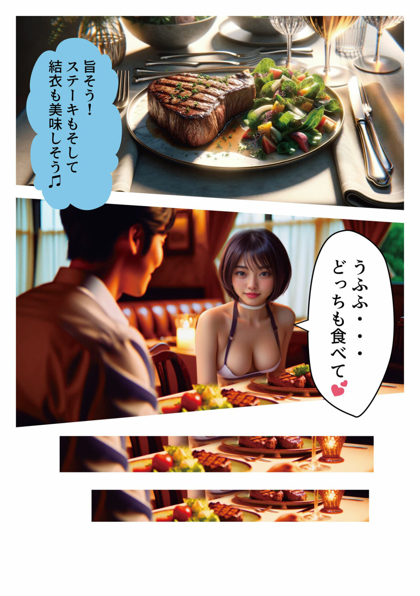 同棲始めたら彼女がずっと下着姿なので、手料理と一緒に食べ ちゃう事にした話。5