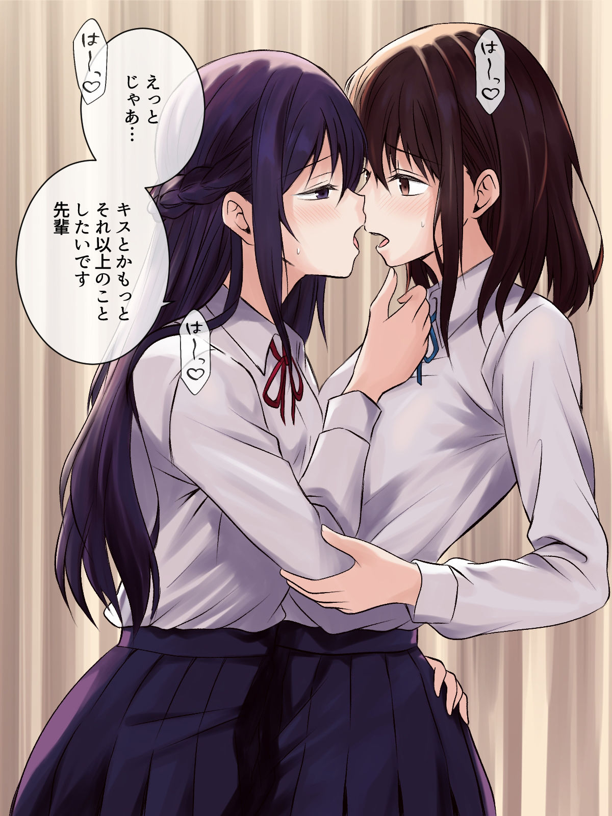 憧れの先輩と保健室で百合エッチ2