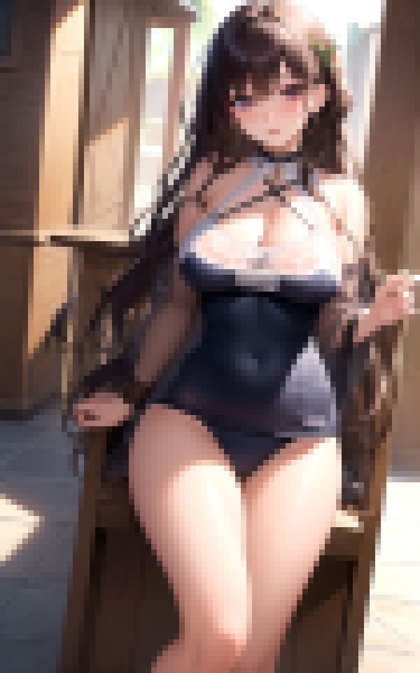 爆乳美女とスク水コス撮影6