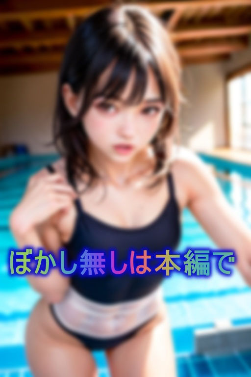 貧乳スク水だらけのプールサイド★マン筋くっきり火照った身体にこっそり性交中出し5