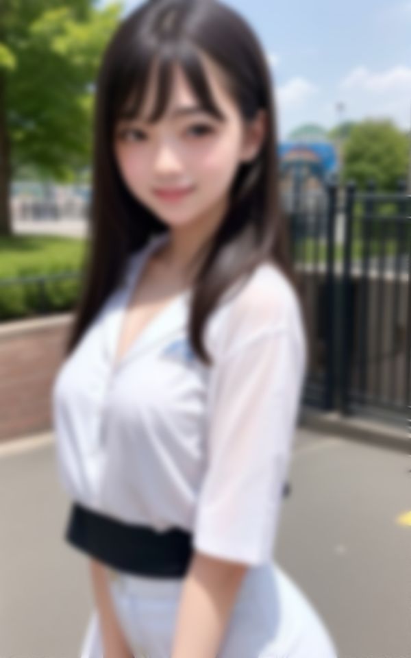 テーマパークで露出する淫乱女学生が写真でHなお金稼ぎ7