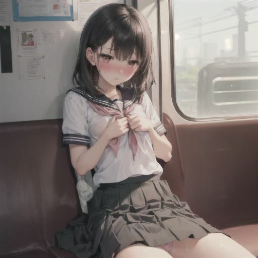 電車の中でお願い！パンチラしてくれる制服美少女2