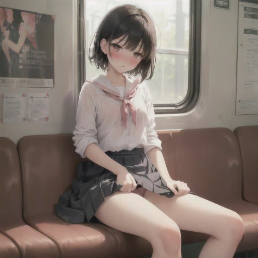 電車の中でお願い！パンチラしてくれる制服美少女3