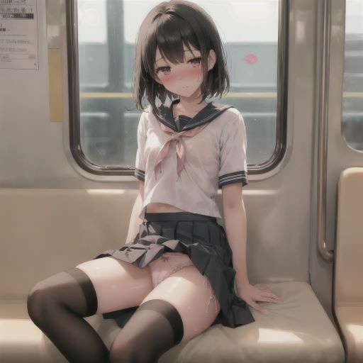 電車の中でお願い！パンチラしてくれる制服美少女9